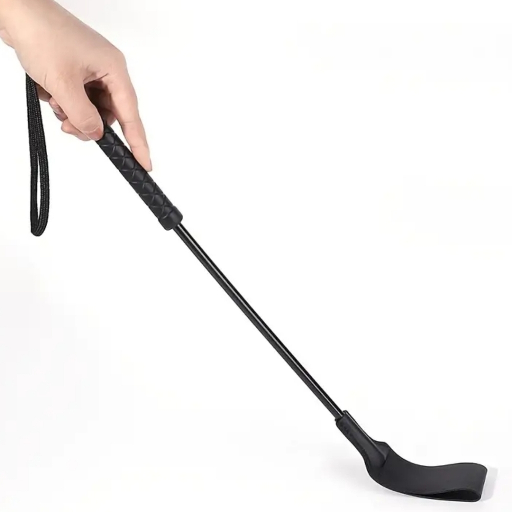 Equestrian Riding Crop😉Flexible Durable Black Synthetic Leather Riding Crop NWT